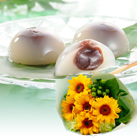 花束セット「つるや製菓 水まんじゅう」