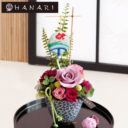 プリザーブドフラワー「藍華(あいか)〜薄紫〜」
