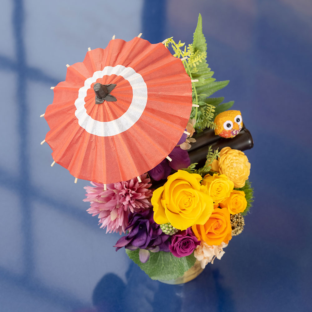 【オーダーメイド】折り紙のフラワーアレンジメント 造花 プレゼント ギフト