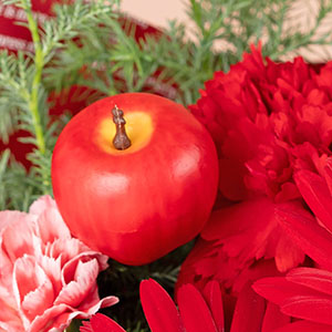 リンゴ(フェイク)が可愛らしいです。