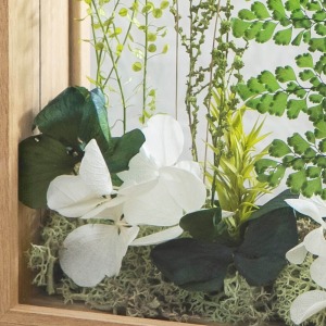 足元には上品なアジサイが咲いています。