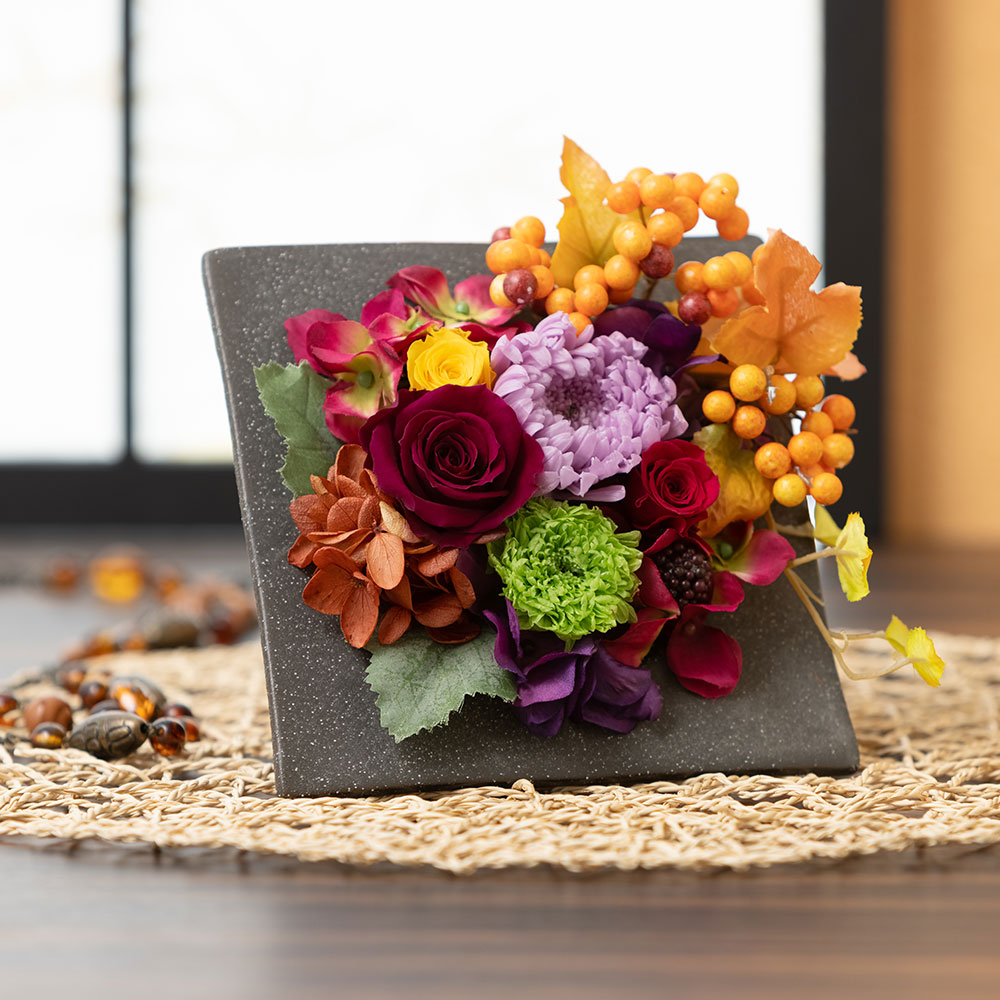 イイハナ プリザーブドフラワー 実りの秋の花飾り 秋の花 ハロウィン特集