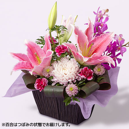 母の日　アレンジメント「和花～京紫～」