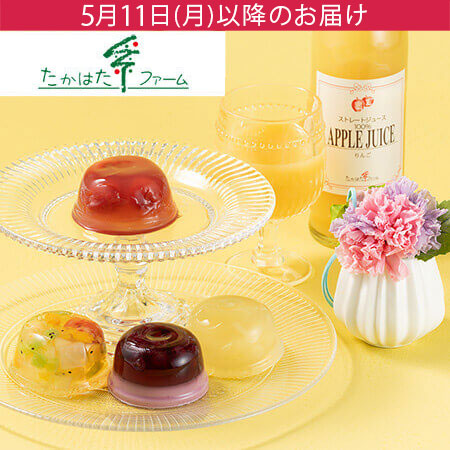 母の日　母の日　プリザーブドセット「たかはたファーム　ジュース・フルーツゼリー詰合せ」