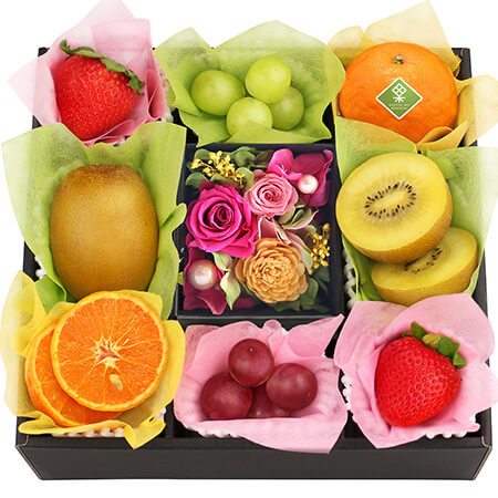 母の日　プリザーブドセット「果実のキモチ　フルーツ宝石箱」