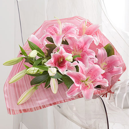 造花 リリー花束 花束「デラックスリリー」｜フラワーギフト通販ならイイハナ・ドットコム