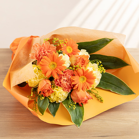 オレンジ色の花のプレゼント・フラワーギフト｜お花の色で選ぶフラワー