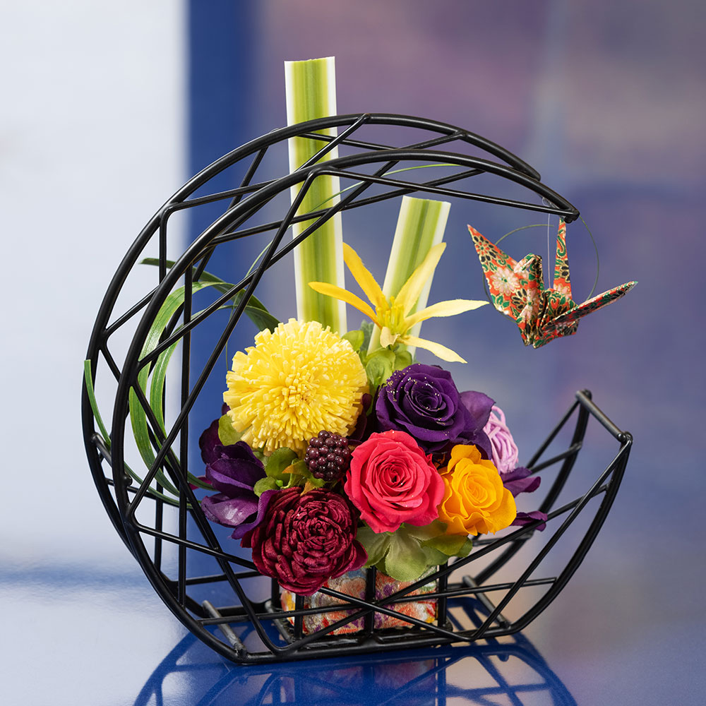イイハナ 敬老の日 プリザーブドフラワー Miyabi鶴 花のプレゼント ギフト イイハナ 敬老の日 プリザーブドフラワー Miyabi鶴 花のプレゼント ギフト