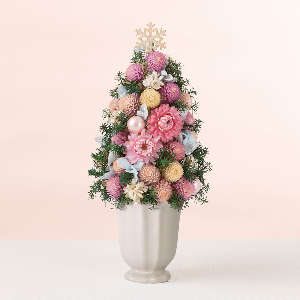 クリスマス ミニツリー「Sweet Pink」｜フラワーギフト通販なら