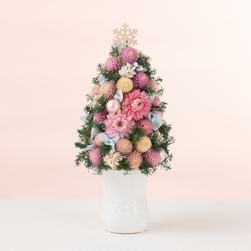 ミニツリーのフライングリース （プリザーブド） クリスマス ミニ