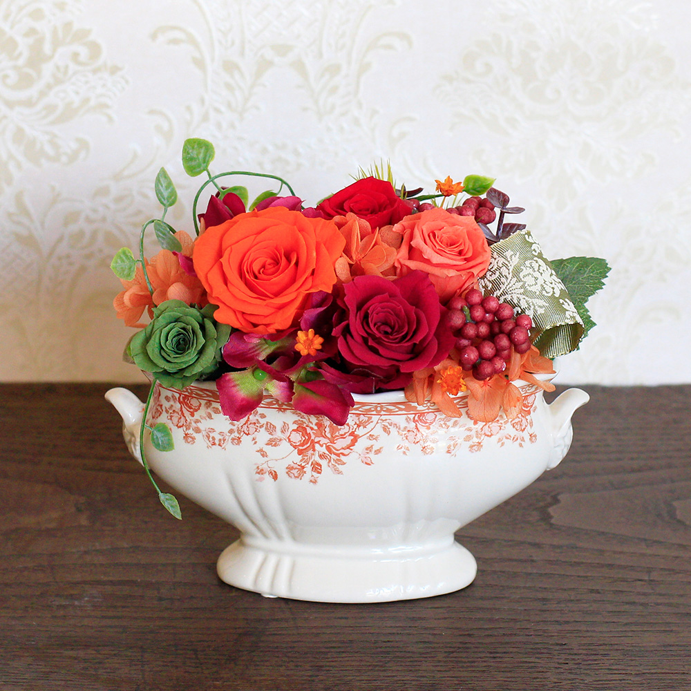 ❀み◯❀ プリザーブドフラワー　ピンク＆レッド　ブーケ　スタンディング お取り寄せ オリジナルフラワー スタンディングブーケ ピンク