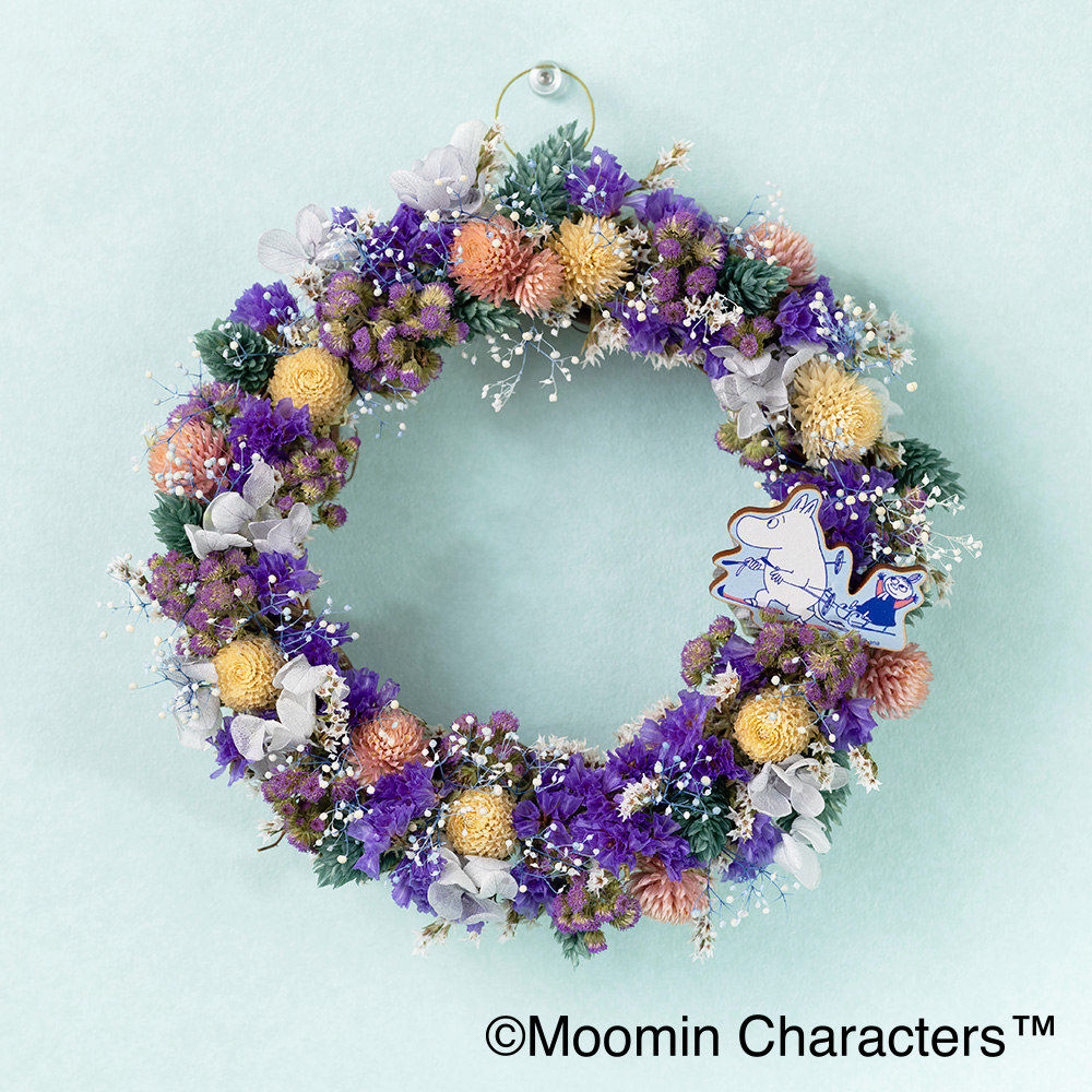 ムーミン ドライフラワー「SNOWY WAY HOME ムーミン＆リトルミイ