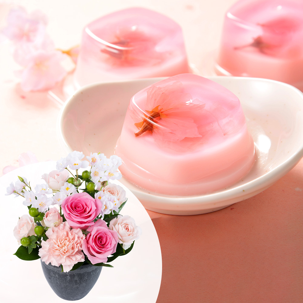 花とスイーツ「つるや製菓 桜プリン 花の会（はなのえ）」 ｜桜・桃