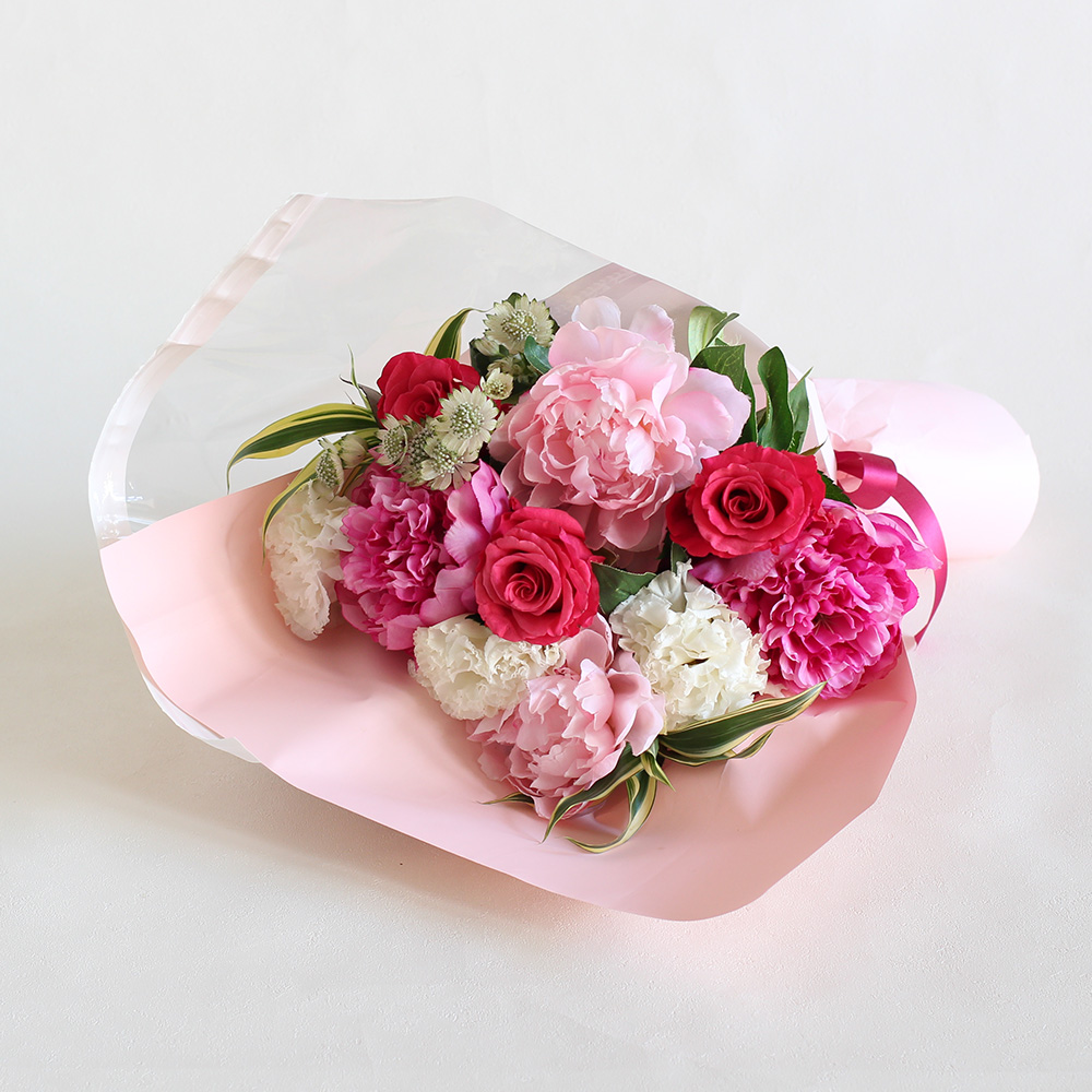 花束「Peony&Rose～Blooming Pink～」│初夏の花特集