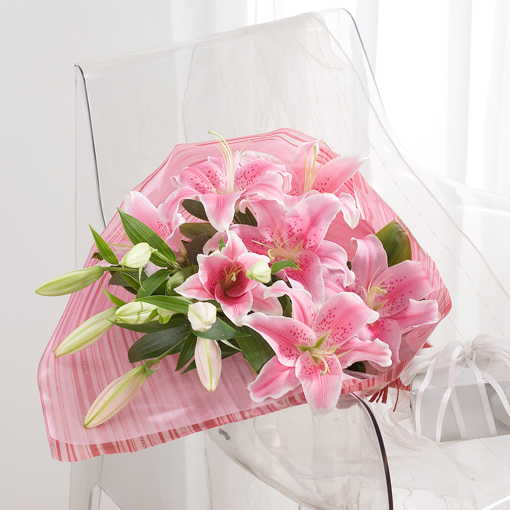 花束「プレミアムリリー」｜フラワーギフト通販ならイイハナ・ドットコム