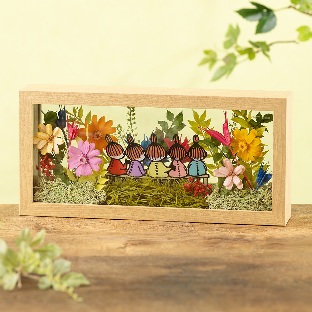 ムーミン プリザーブドフラワー「フラワーフレーム（横長） リトルミイ