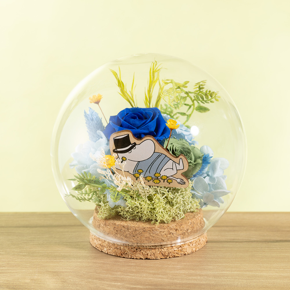 ムーミン プリザーブドフラワー「フラワードーム ムーミンパパ