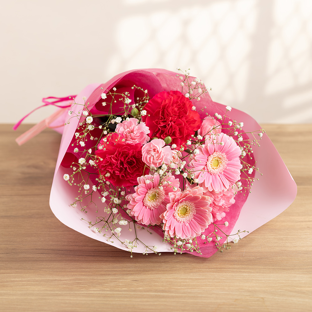 お急ぎ便 花束｢サイズが選べる花束～ピンク・S～」│花の翌日宅配はお