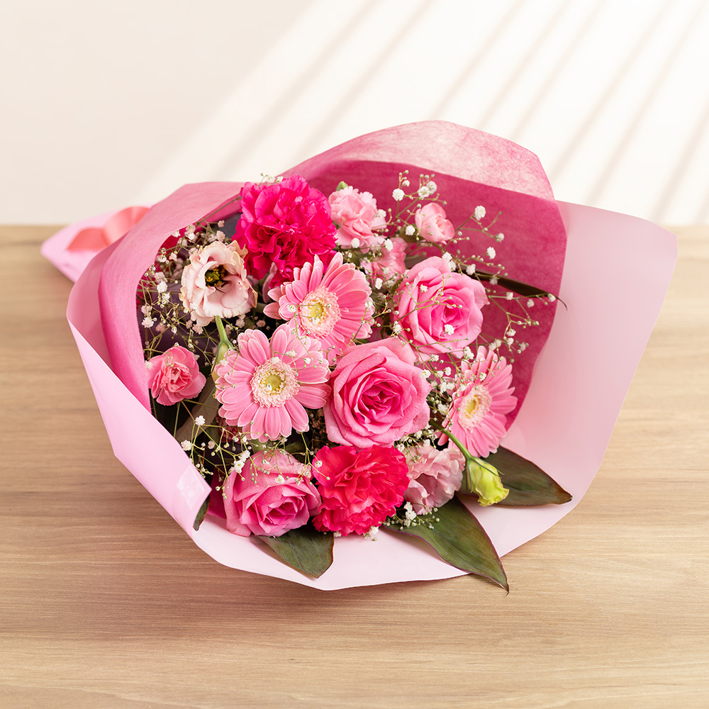 お花ページ 花束｢サイズが選べる花束～ピンク・M～」│ フラワーギフト通販なら