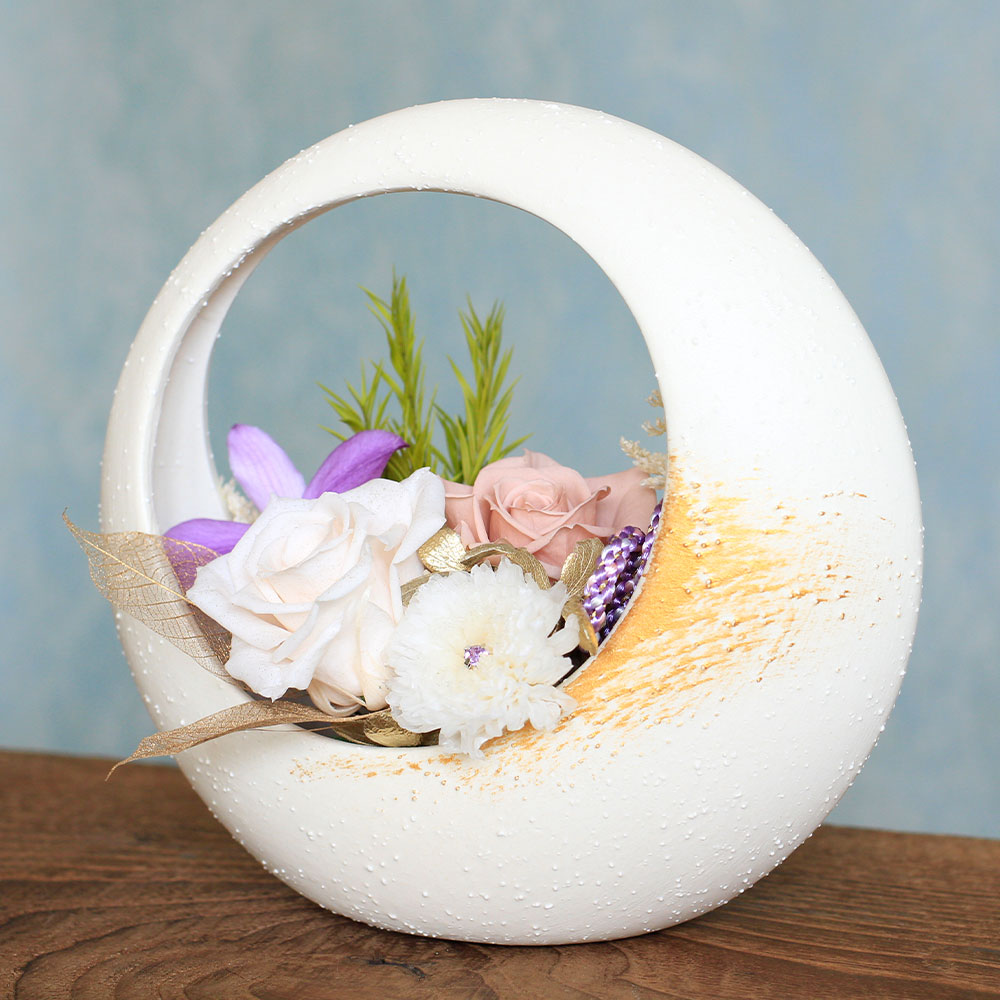 プリザーブドフラワー「祝華〜白麗〜」