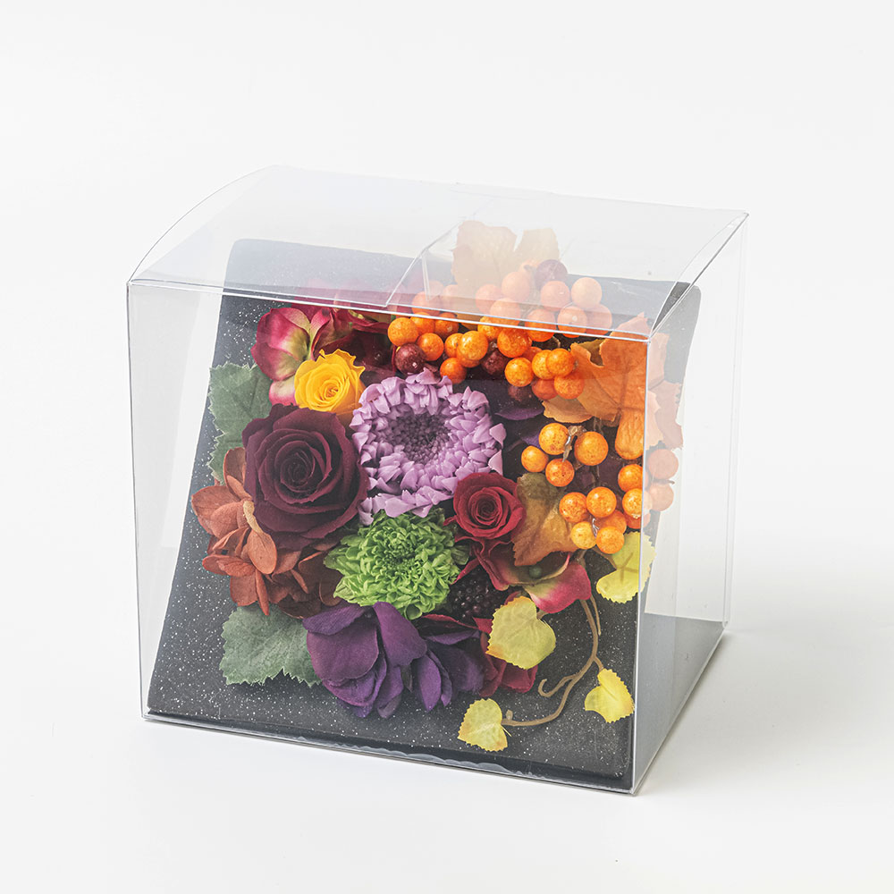 イイハナ Exプリザーブドフラワー 実りの秋の花飾り 花の翌日宅配はお急ぎオーダー