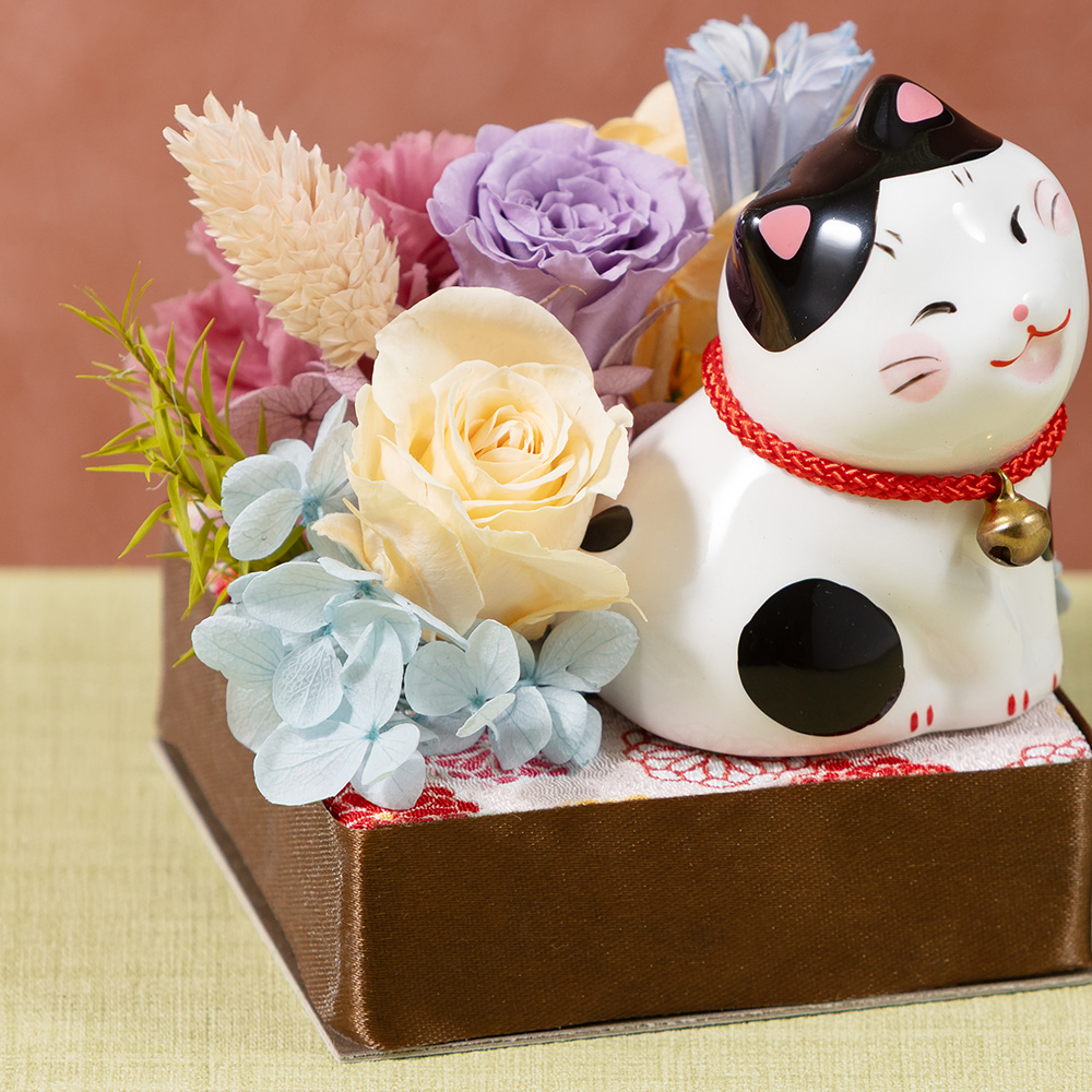 プリザーブドフラワー「ほおずりにゃんこ〜ペアセット〜」