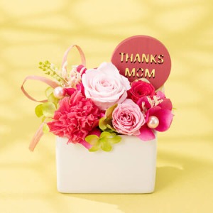 母の日 プリザーブドフラワー「THANKS MOM」｜フラワーギフト通販なら