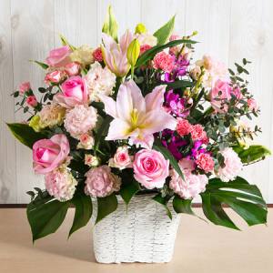 アレンジメント「Bright future～輝かしい明日へ～Pink」｜フラワー