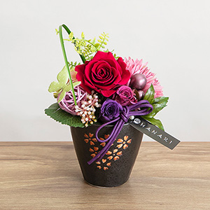 小春です。プリザーブドフラワー Shanye Wanli プリザーブドフラワー 花束 中価格 小さめのカード