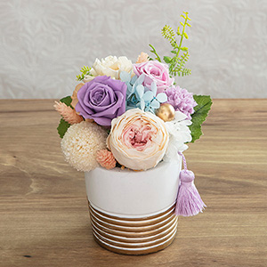 クリストフル　花器　小菓子入れ お供え花 プリザーブドフラワー「優花」｜フラワーギフト通販なら