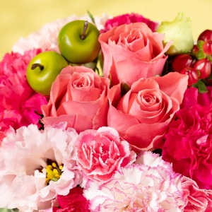 �s���N�̃o�������C���ɕ�̓��ɂ͌������Ȃ��J�[�l�[�V������g���R�L�L���E�����킹�܂����B