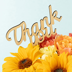 ���ӂ̋C���������߂āA�uThankyou�v�̃��b�Z�[�W�s�b�N��Y���܂����B