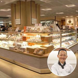 2002年にケユカ１号店の横浜本牧店内のカフェとしてスタートしたスイーツの設立当初より開発を担うチーフパティエ三木健次氏。