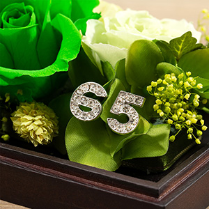 ���C���X�g�[�������߂��L�O������Y���āA�Ύ��u65�v�̑��蕨�ɁB