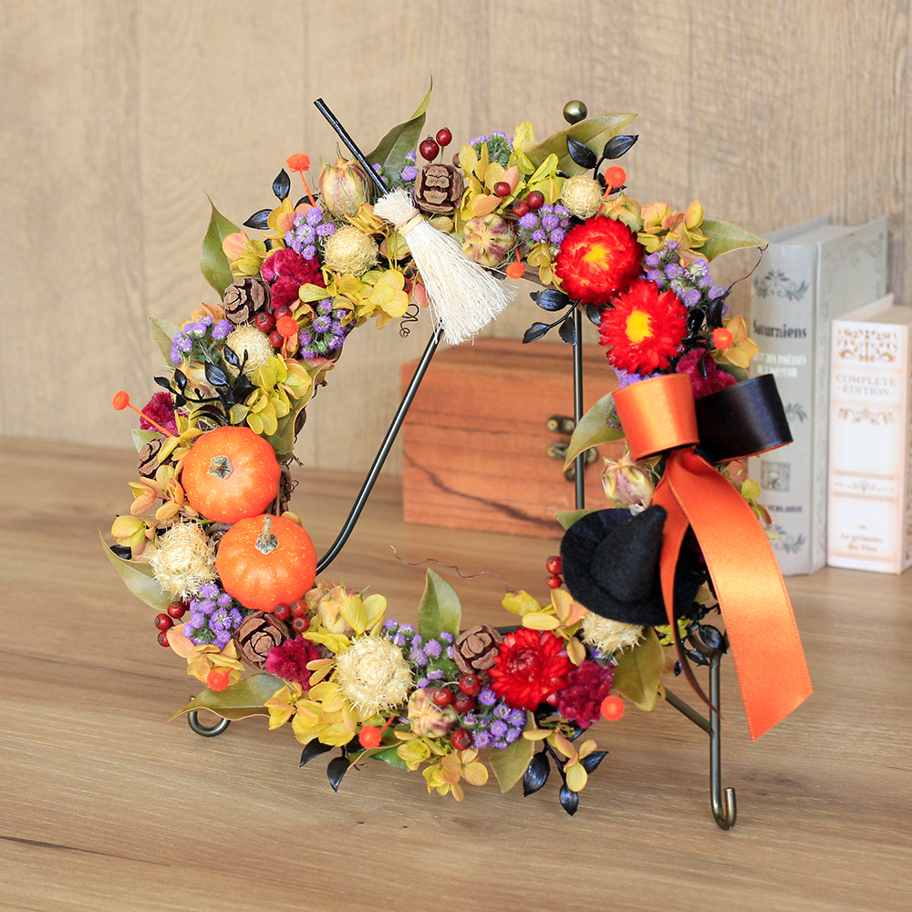 プリザーブド&ドライフラワー「リース～ハッピーハロウィーン