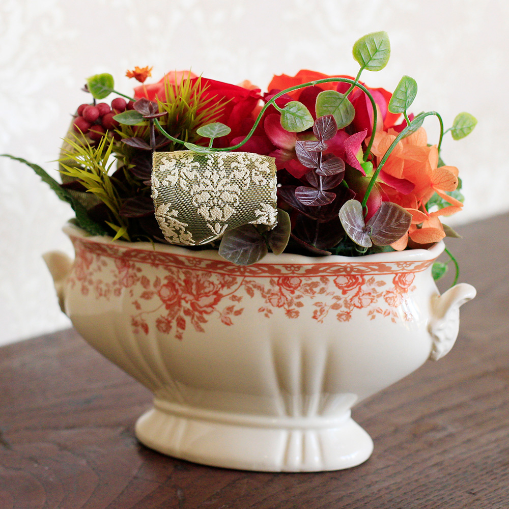 ご予約済み…カボチャとブリザーブド ご予約済み…カボチャとブリザーブド プリザーブドフラワー「Romantic