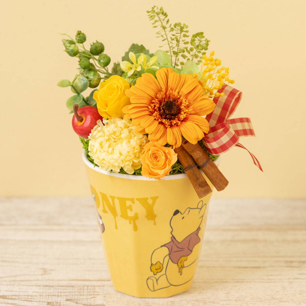 くまのプーさん アートフラワーアレンジメント　絵画　ドライフラワー くまのプーさん アートフラワーアレンジメント 絵画 ドライフラワー