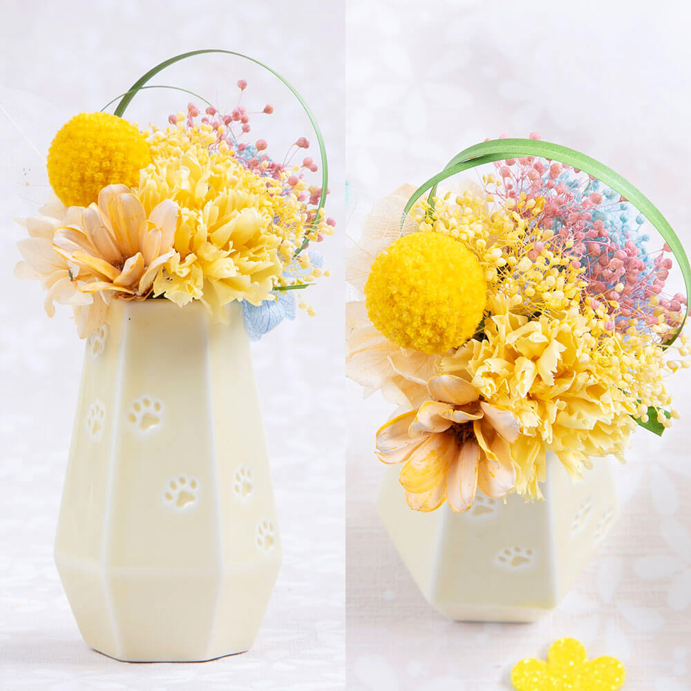 お供え花 プリザーブドフラワー「陽だまりのあしあと」｜フラワー