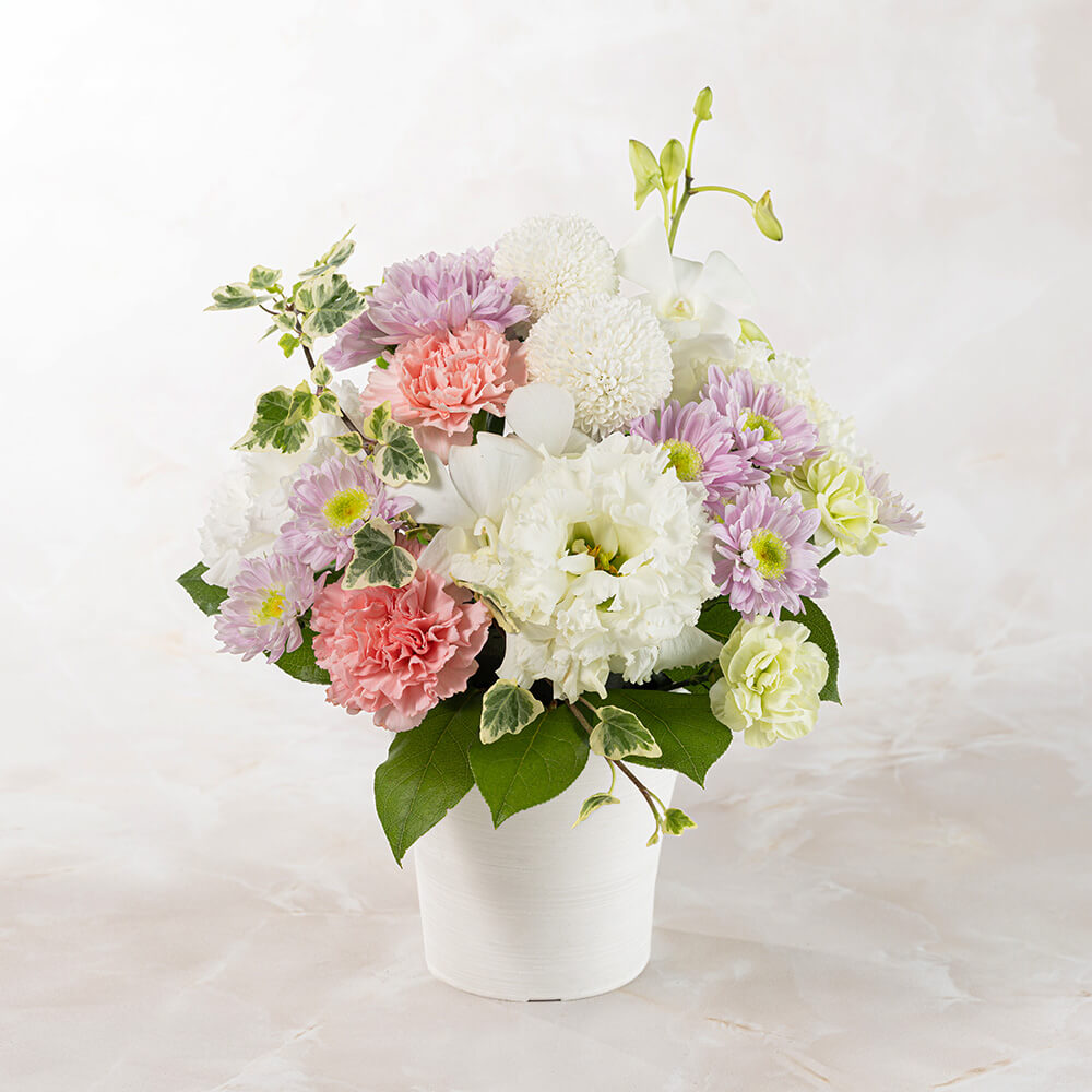 アレンジメント「祈り灯〜いのりび〜(淡桜)」