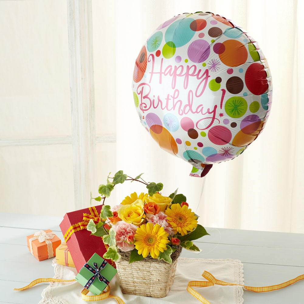 ＜千趣会イイハナ＞【母の日ギフト】バラやカーネーションのアレンジ、Mom's balloon