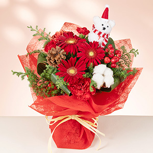 花束「サンタベアのわくわくブーケ」