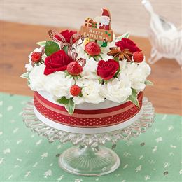 アレンジメント「フラワーケーキ～クリスマスケーキ～」