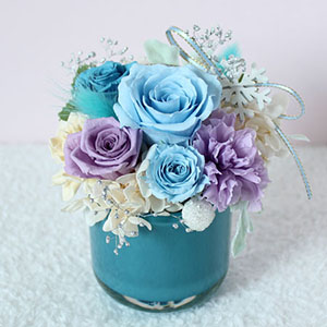 プリザーブドフラワー「Winter Blue」