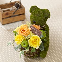 アレンジメント「モスベア〜イエローROSE〜」