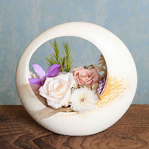 プリザーブドフラワー「祝華〜白麗〜」