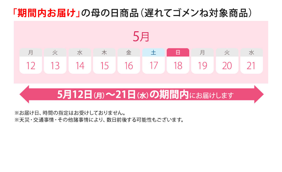 5/12`5/21܂ł̊Ԃł͂܂