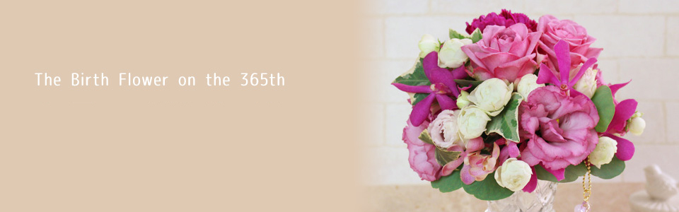 THE BIRTH FLOWER ON THE 365th@2̒aԂƉԌt
